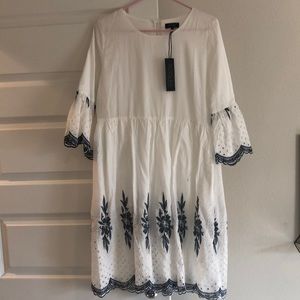 White embroidered dress